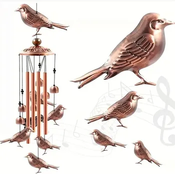 Zahradní dekorace BAF Zvonkohra - Ptáčci a zvonky 90 cm