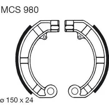 Motodíl Brzdové čelisti LUCAS MCS 980 PIAGGIO/VESPA PK 125 1982-1993
