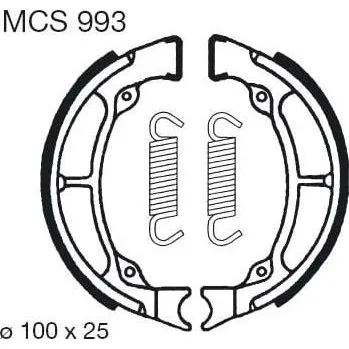 Motodíl Brzdové čelisti LUCAS MCS 993 HYOSUNG SF 50 Rally 2004-2008