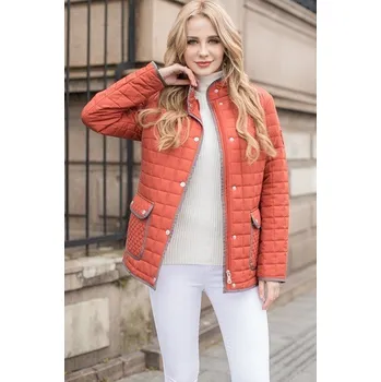 Dámská casual bunda Stylová dámská jarní bunda J2739 růžová XL