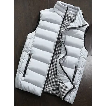 Pánská vesta Pánská podzimní vesta světle šedá L