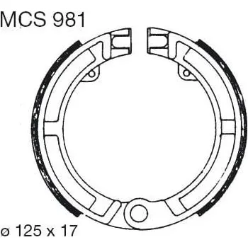 Motodíl Brzdové čelisti LUCAS MCS 981 PIAGGIO/VESPA PK 80 1983-1988