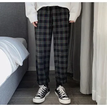 Pánské kalhoty Pánské kostkované kalhoty F1441 L