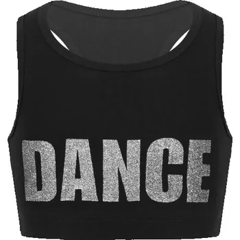 Dívčí tílko Dívčí crop top stříbrná 8