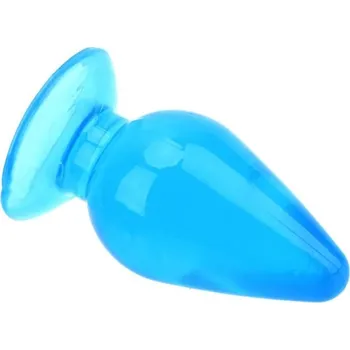 Vibrátor Silikonový anální kolík 4 x 9 cm ergonomický tvar hladký povrch pružný materiál snadná údržba speciální lubrikační gely diskrétní balení modrá