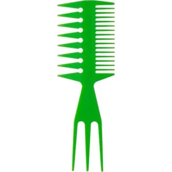 hřeben Kadeřnický hřeben Stylingový hřeben na vlasy Hřeben s širokými zuby Oboustranný hřeben zelená