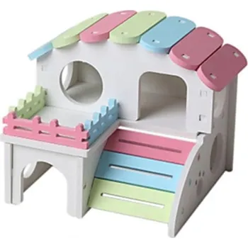 Pomůcka pro výcvik zvířete Dřevěný domeček pro hlodavce 3