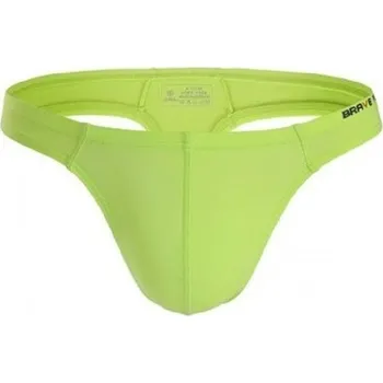 Pánské plavky Pánské tanga plavky F983 neonová zelená S