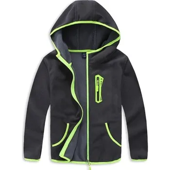 Chlapecká fleecová bunda J1314 černo-zelená 5