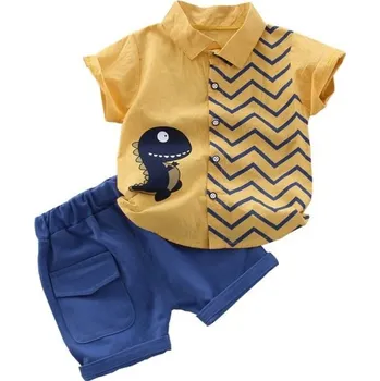 Chlapecká košile a kraťasy L1636 žlutá 6-12 měsíců