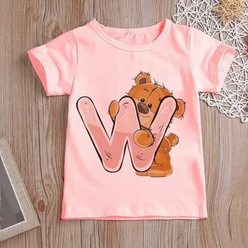 Dívčí oblečení Dívčí tričko s písmenem B1586 4 W