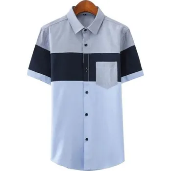 Pánská košile Pánská košile s krátkým rukávem F802 světle modrá L