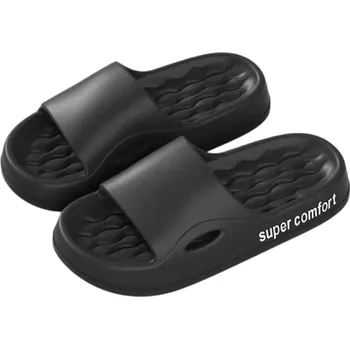 Pánské pantofle Protiskluzové pantofle se silnou platformou Měkká tlumicí podrážka pro dospělé Pohodlné domácí přezůvky Výška podrážky Komfort černá 44-45