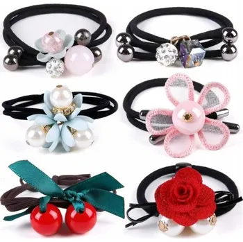 Gumičky do vlasů s pestrými ozdobami - 6 ks 3