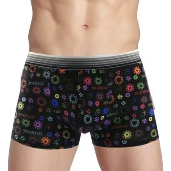 Boxerky Pánské stylové boxerky s barevným potiskem S