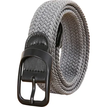 Opasek Tkaný pásek 110 x 3,2 cm Pánský elastický opasek do kalhot s pevnou přezkou ze slitiny Stylový doplněk na běžné nošení Praktičnost a pohodlí šedá