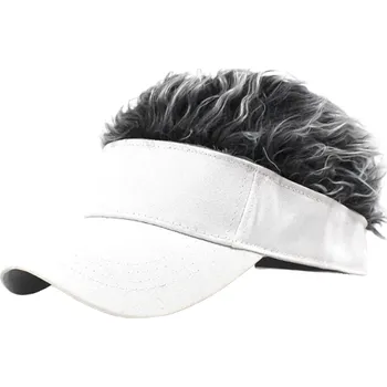 Čepice Kšilt s falešnými vlasy Z186 šedá