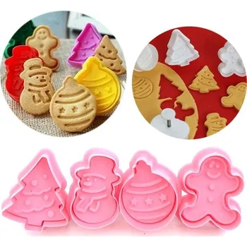 Vánoční dekorace Plastová vykrajovátka vánoční - 4 ks