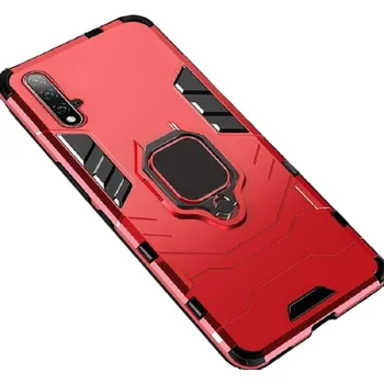 Pouzdro na mobilní telefon Ochranný kryt pro Huawei Mate 30 s kovovým kroužkem červená