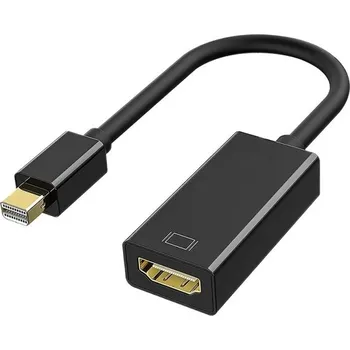 Video redukce Redukce Mini DisplayPort samec na HDMI samice 4K Adaptér mDP na HDMI Převodník MacBook Notebook PC Monitor TV Plug & Play Kvalitní přenos obrazu a zvuku černá