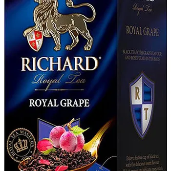 Čaj RICHARD Royal BLACK Grape 25 sáčků, 45 g
