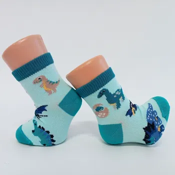 TREPON Kojenecké a dětské ponožky dinosauři, mintové Velikost: 9-12cm(0-4 měsíce)