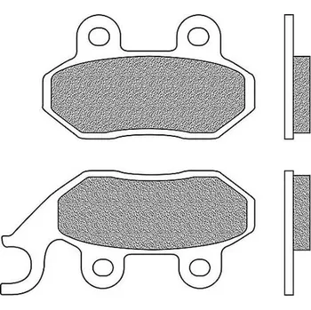 Brzda pro motocykl brzdové destičky zadní, 2 ks v balení (aplikace pro pravostranný brzdič) GENERIC Soho 125 DD 2010-2013
