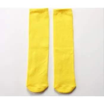 Dětské jednobarevné podkolenky žlutá