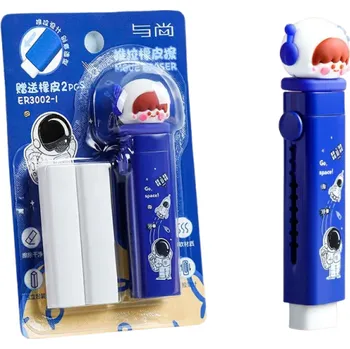 Pryž Vysouvací guma ve tvaru astronauta Dětská guma na gumování tužky s vysouvacím mechanismem pro dívky i chlapce Mazací pryž s vytahováním pro děti Gumovací pryž s motivem astronauta 10,5 x 2 cm