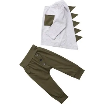 Chlapecké tričko a kalhoty L1575 armádní zelená 3