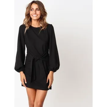 Dámské šaty Šaty s dlouhým rukávem Abi černá XS