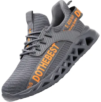 Pracovní oblečení Bezpečnostní obuv s ocelovou špičkou Unisex pracovní boty Odolné proti propíchnutí šedá 39