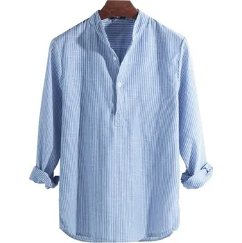 Pánská košile Pánská pruhovaná košile modrá S