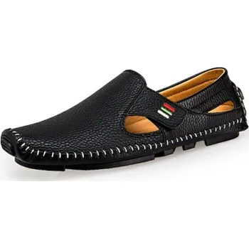 Pánské polobotky Pánská letní formální obuv J2074 černá 41