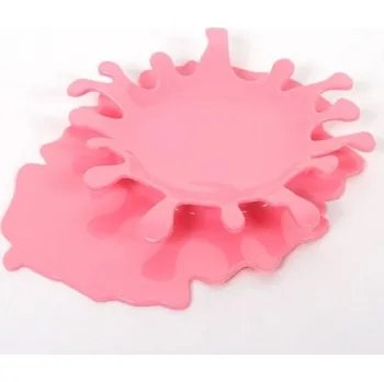 Chňapka Odkládací podložka na vařečky ve tvaru skvrny růžová