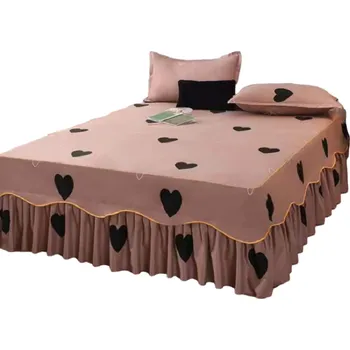 Prostěradlo Přehoz přes postel s povlaky na polštáře 120 x 200 cm 4