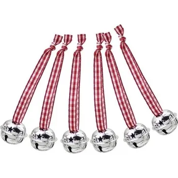 Vánoční dekorace Rolničky na stromeček 6 ks 25 mm