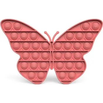 POP IT Pop it antistresová hračka motýl T438 růžová