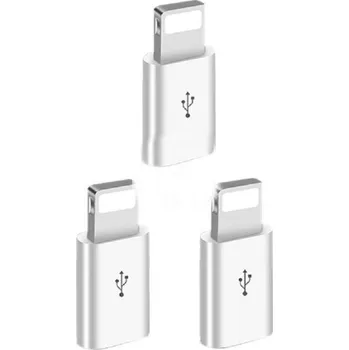 Datové redukce Redukce pro Apple iPhone Lightning na Micro USB 3 ks bílá