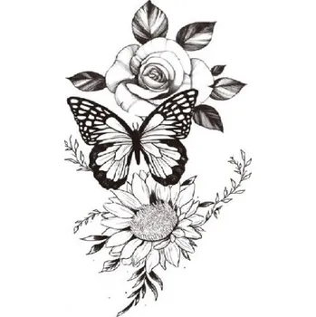 Odstranitelné tetování Dočasné tetování květiny 9