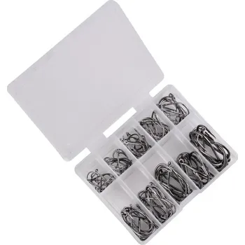 Rybářský háček Sada rybářských háčků 100 ks černá