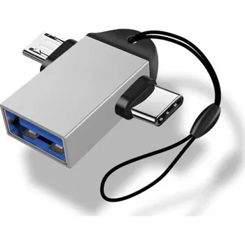 Datové redukce Redukce USB-C / Micro USB na USB 3.0 stříbrná 1