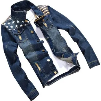 Pánská větrovka Pánská džínová bunda F1203 XS