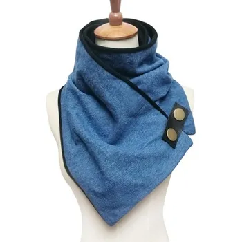 Šála Šála s knoflíkem modrá