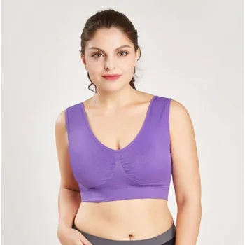 Podprsenka Sportovní podprsenka větších velikostí J3175 tmavě fialová S