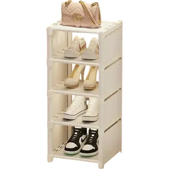 Botník Nastavitelný vícevrstvý organizér na boty Praktický stojan s policemi pro úsporu místa Moderní design Rozměry 73x27x26 cm bílá