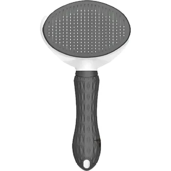 Kosmetika pro psa Oválný kartáč pro zvířata šedá