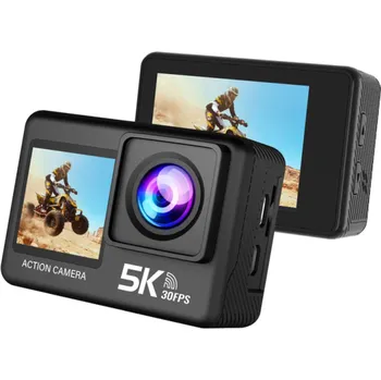 Digitální kamera 5K akční kamera s rozlišením 4K60FPS Vodotěsná do 30 m 2" dotykový displej Wi-Fi připojení 170° širokoúhlý objektiv Sportovní kamera