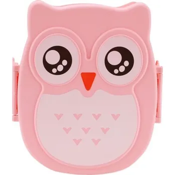 Termobox Obědový box pro děti sova růžová