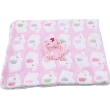 Dětská deka Plyšová deka pro nejmenší růžová
